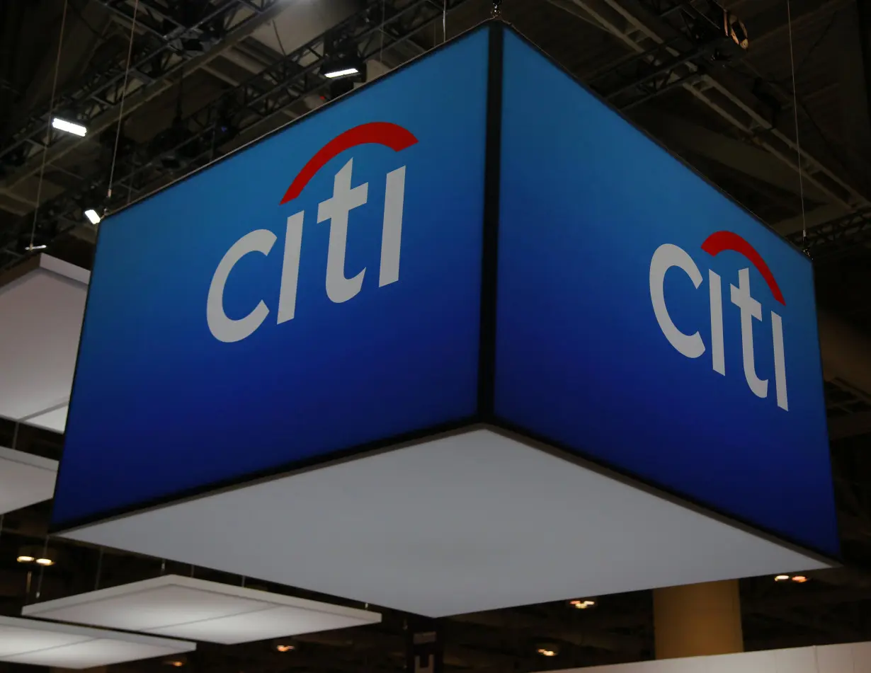 The Citigroup Inc logo is seen at the SIBOS banking and financial conference in Toronto