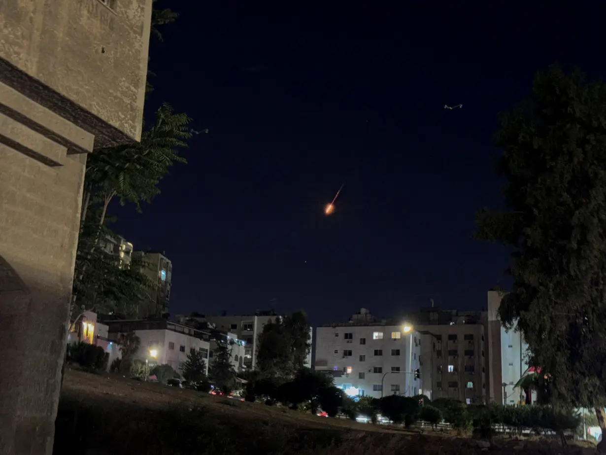 Projectile flies in the sky over Jordan