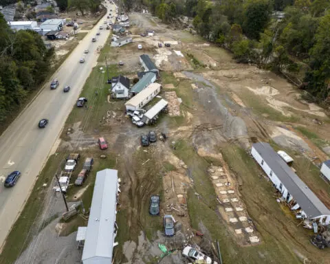 The Latest: Kirk becomes a hurricane as North Carolina reels from Helene