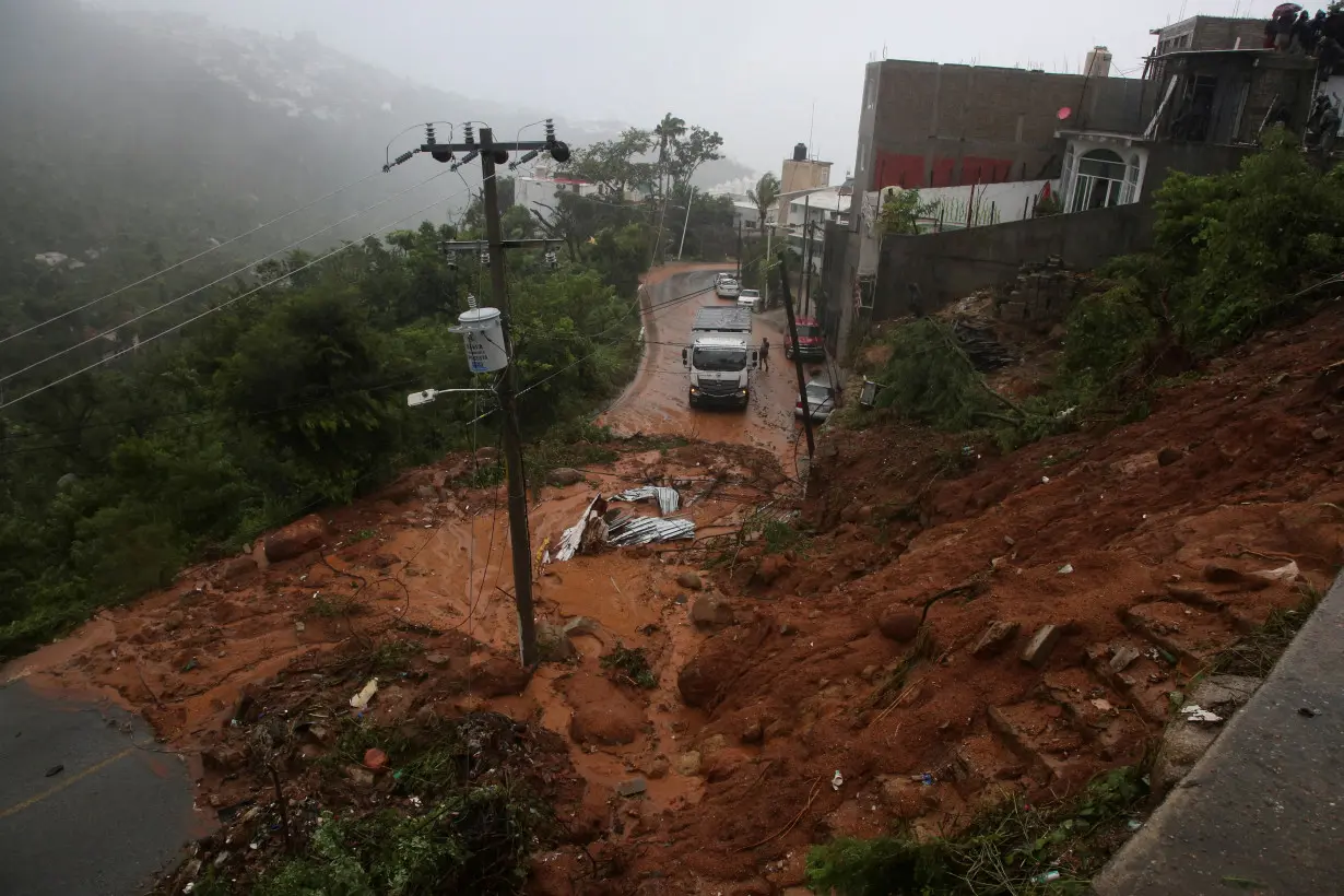 Hurricane John lashes Mexico's Pacific coast, in Acapulco