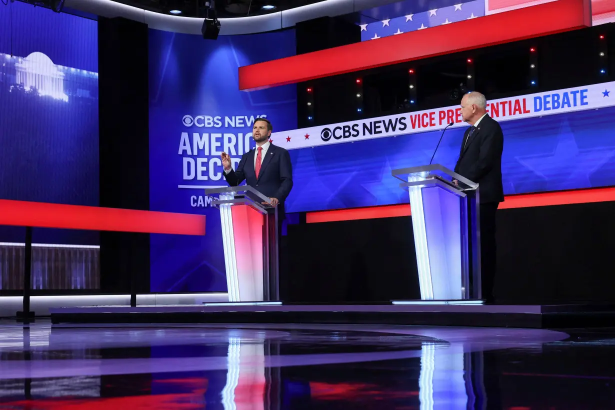 Vice Presidential debate between Walz and Vance in New York