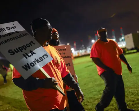 US dockworker strike enters second day with talks at a standstill