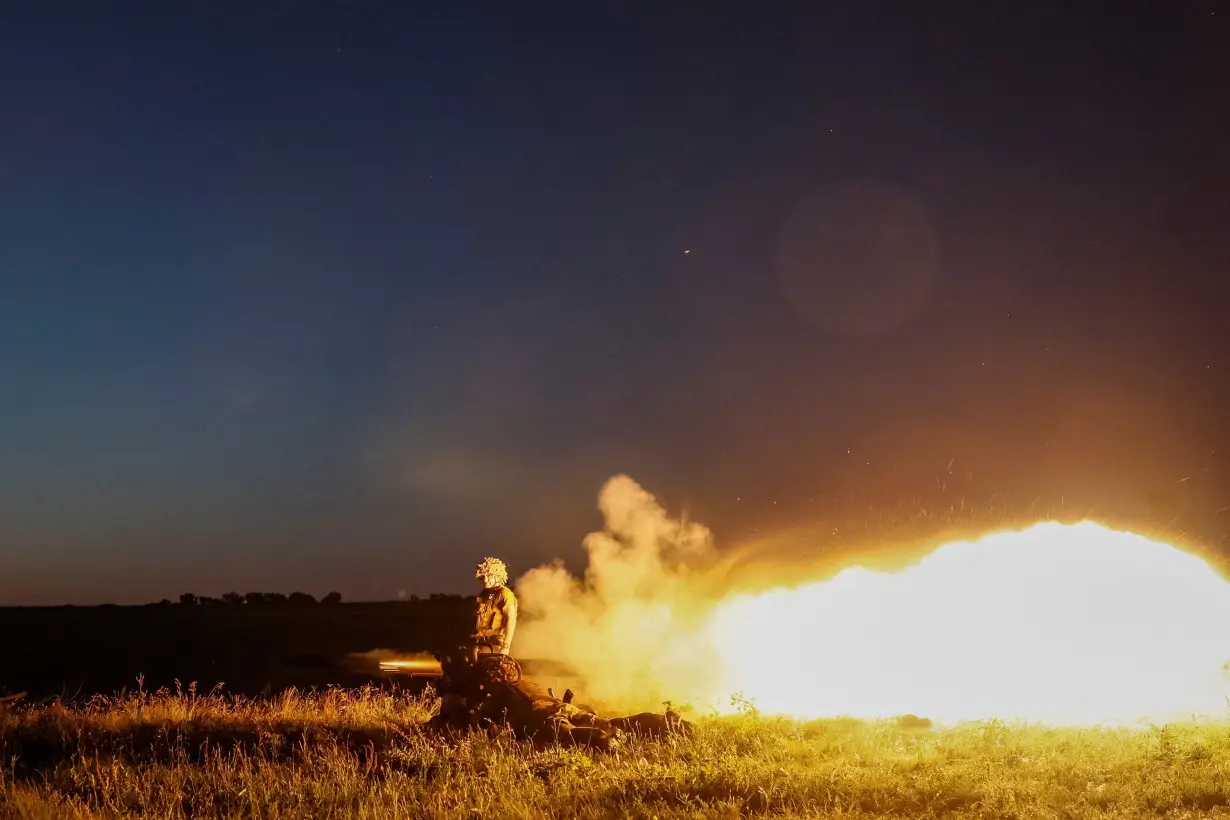 FILE PHOTO: Ukrainian service members attend military drills near a frontline in Donetsk region