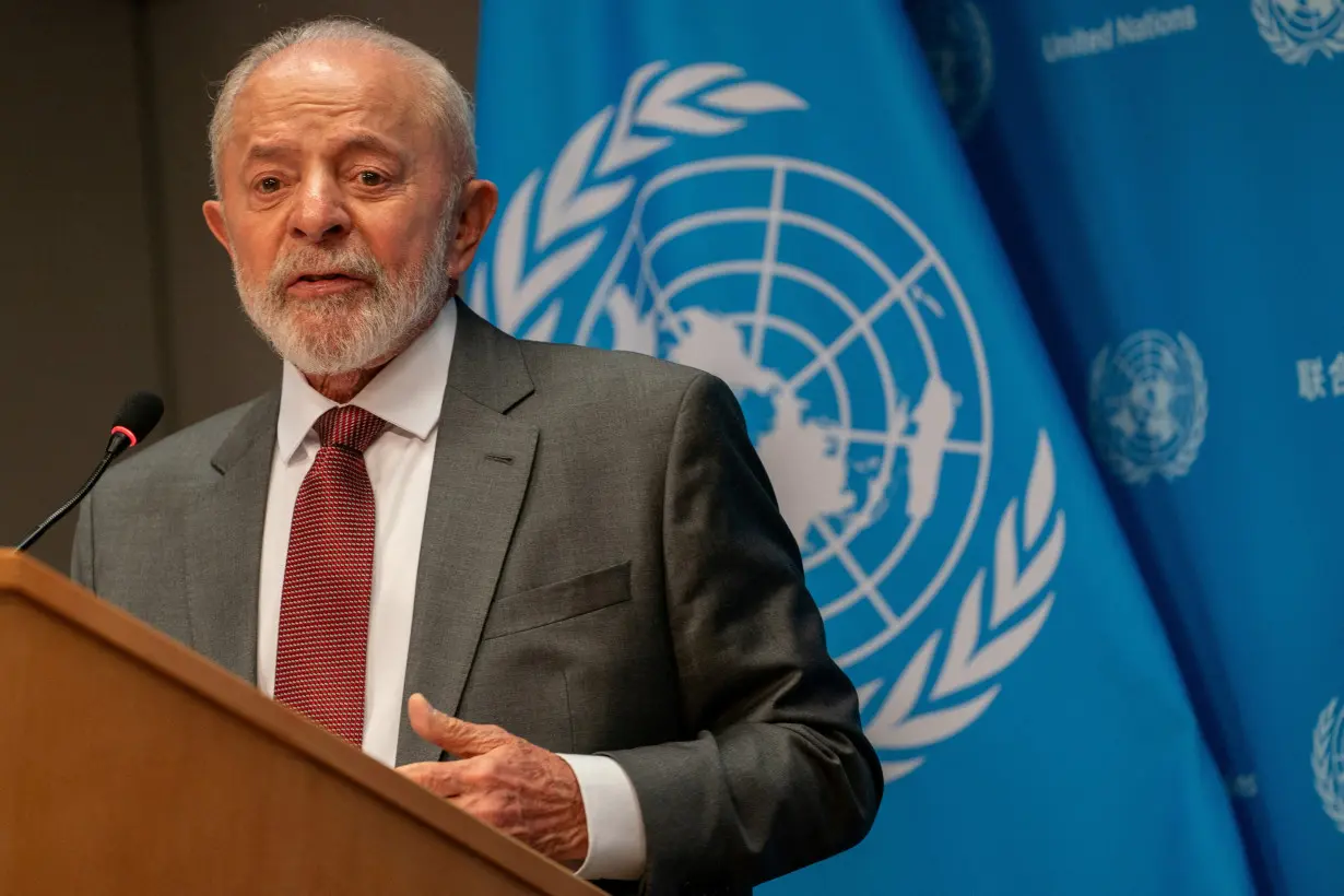 FILE PHOTO: Brazil's President Luiz Inacio Lula da Silva holds a press conference