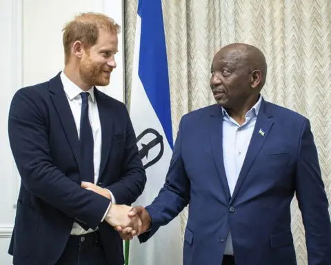 Prince Harry visits the small mountain kingdom of Lesotho, where he's called 'the warrior'