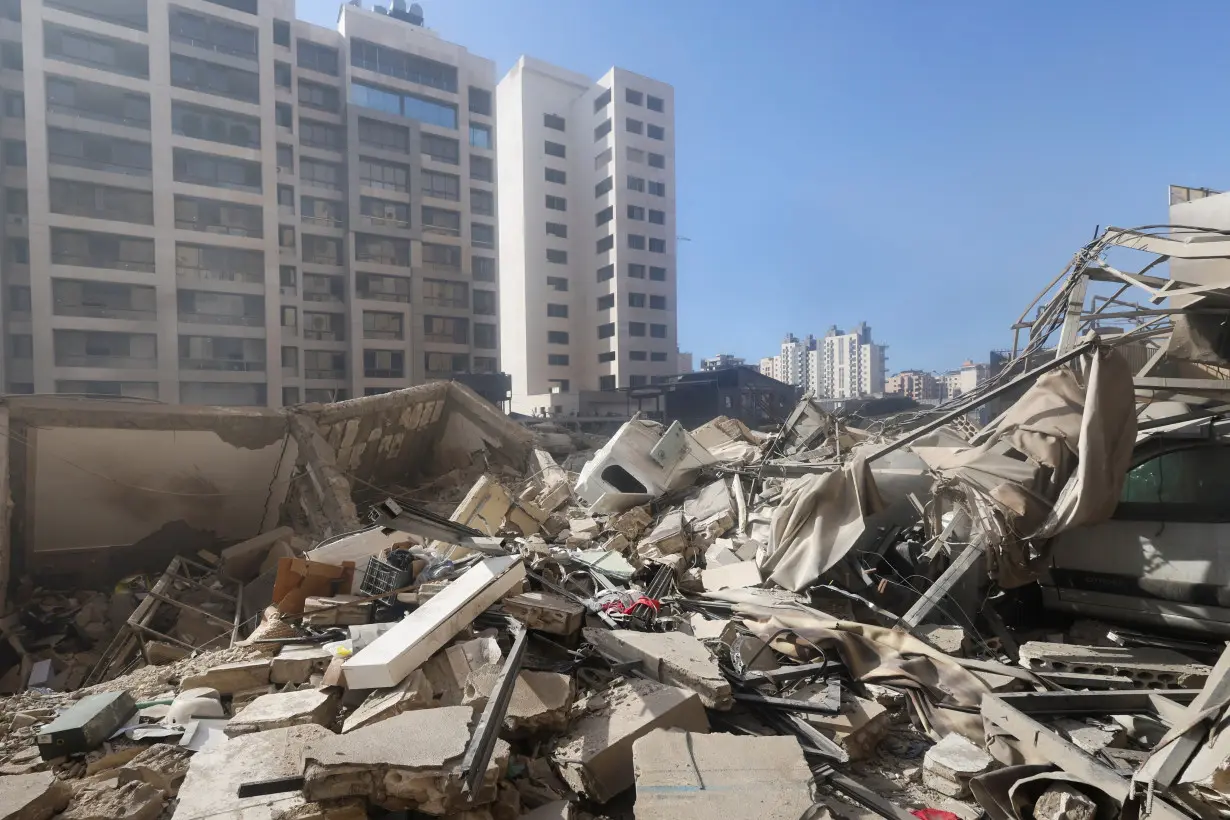 Aftermath of Israeli strikes in Chiyah, amid the ongoing hostilities between Hezbollah and Israeli forces