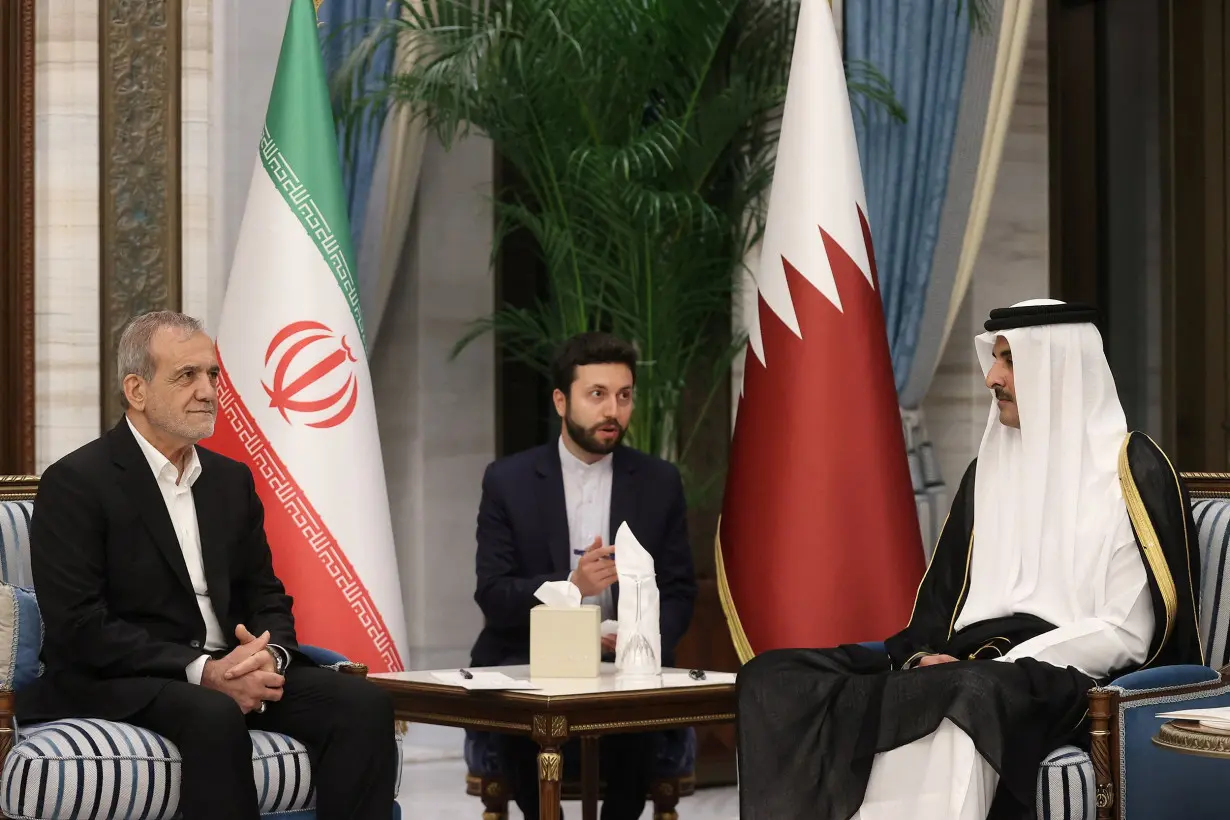 Iranian President Masoud Pezeshkian visits Qatar