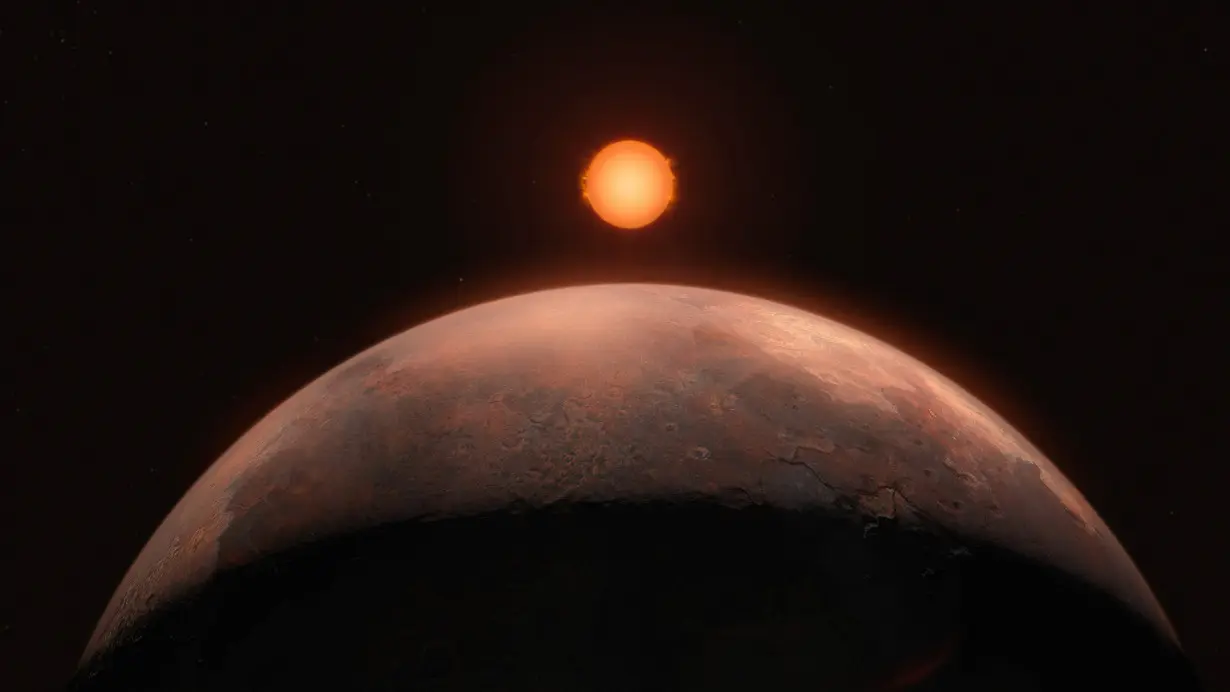 An artist's impression of sub-Earth-mass planet that was discovered orbiting Barnard's star