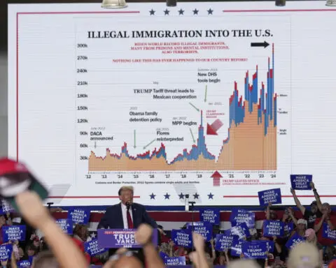 How Trump credits an immigration chart for saving his life and what the graphic is missing