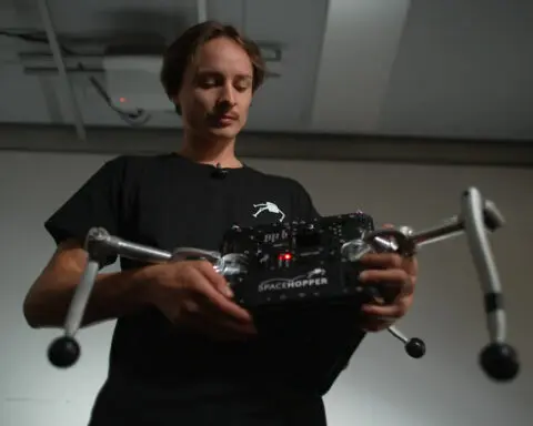 Meet SpaceHopper, a three-legged hopping asteroid explorer