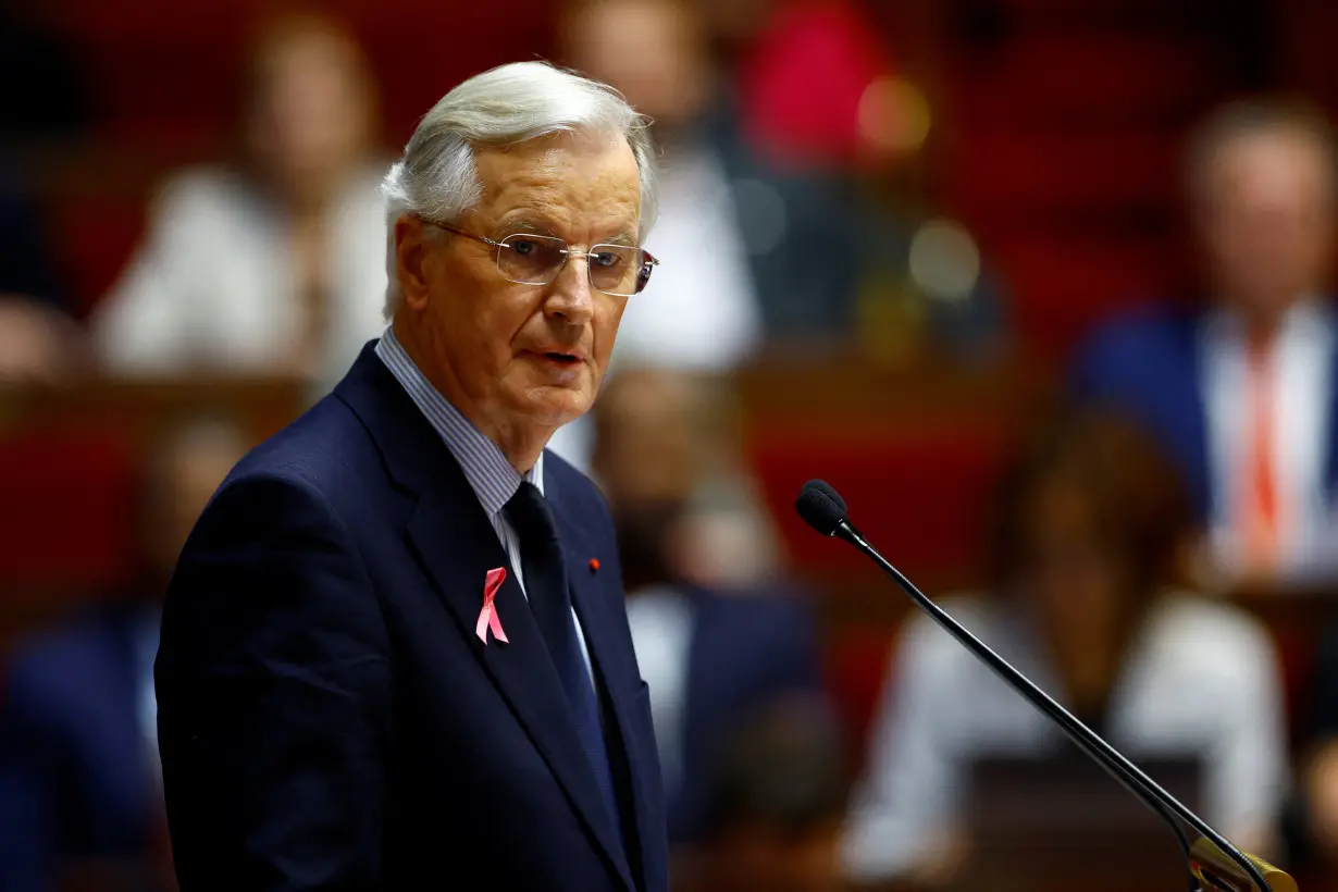 French PM Barnier delivers his general policy speech in front of the parliament in Paris