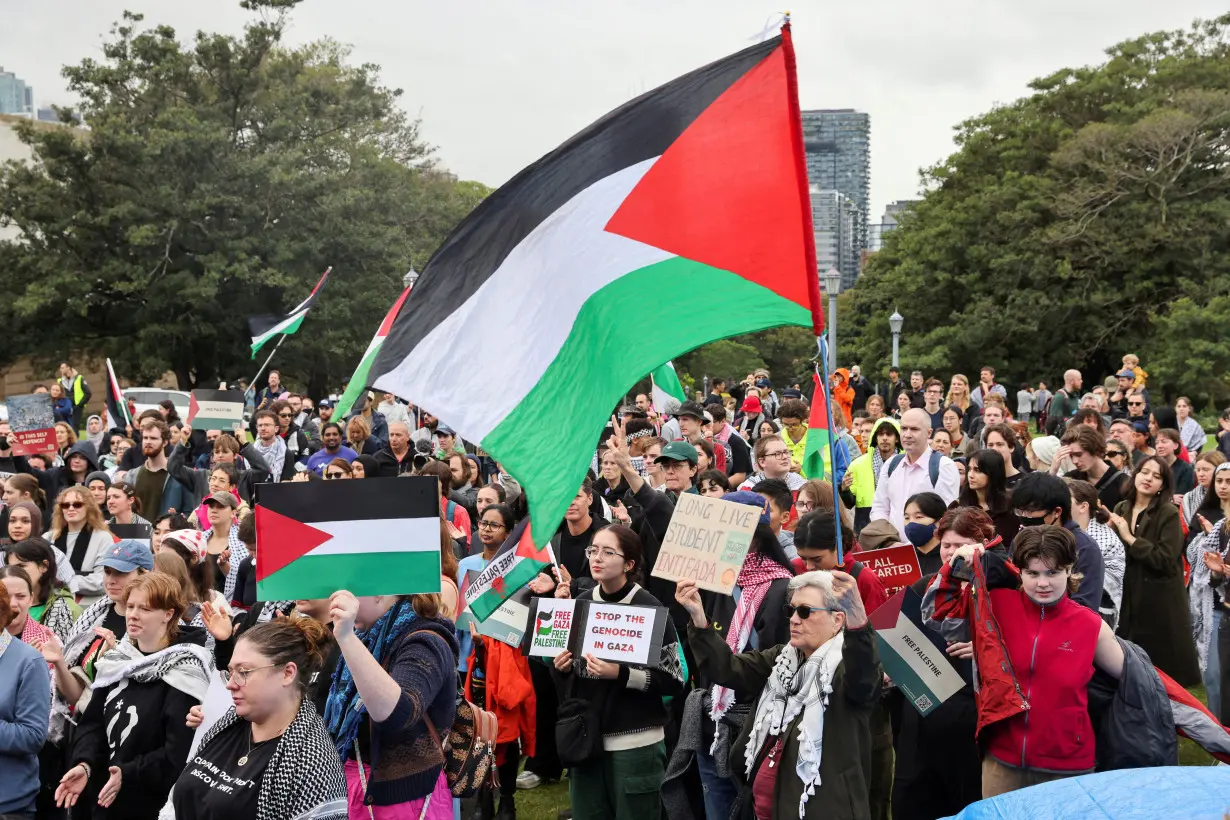 FILE PHOTO: Protest in support of Palestinians in Sydney