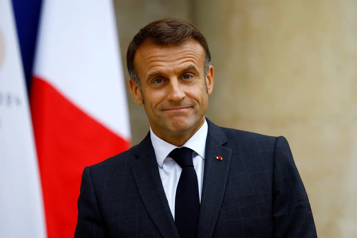 FILE PHOTO: French President Macron at the Elysee Palace in Paris