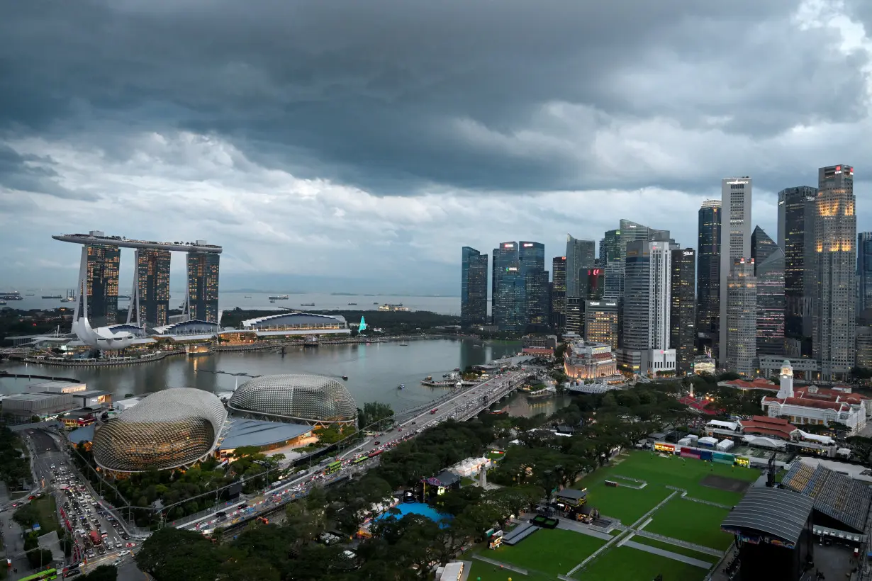 A view of the skyline in Singapore