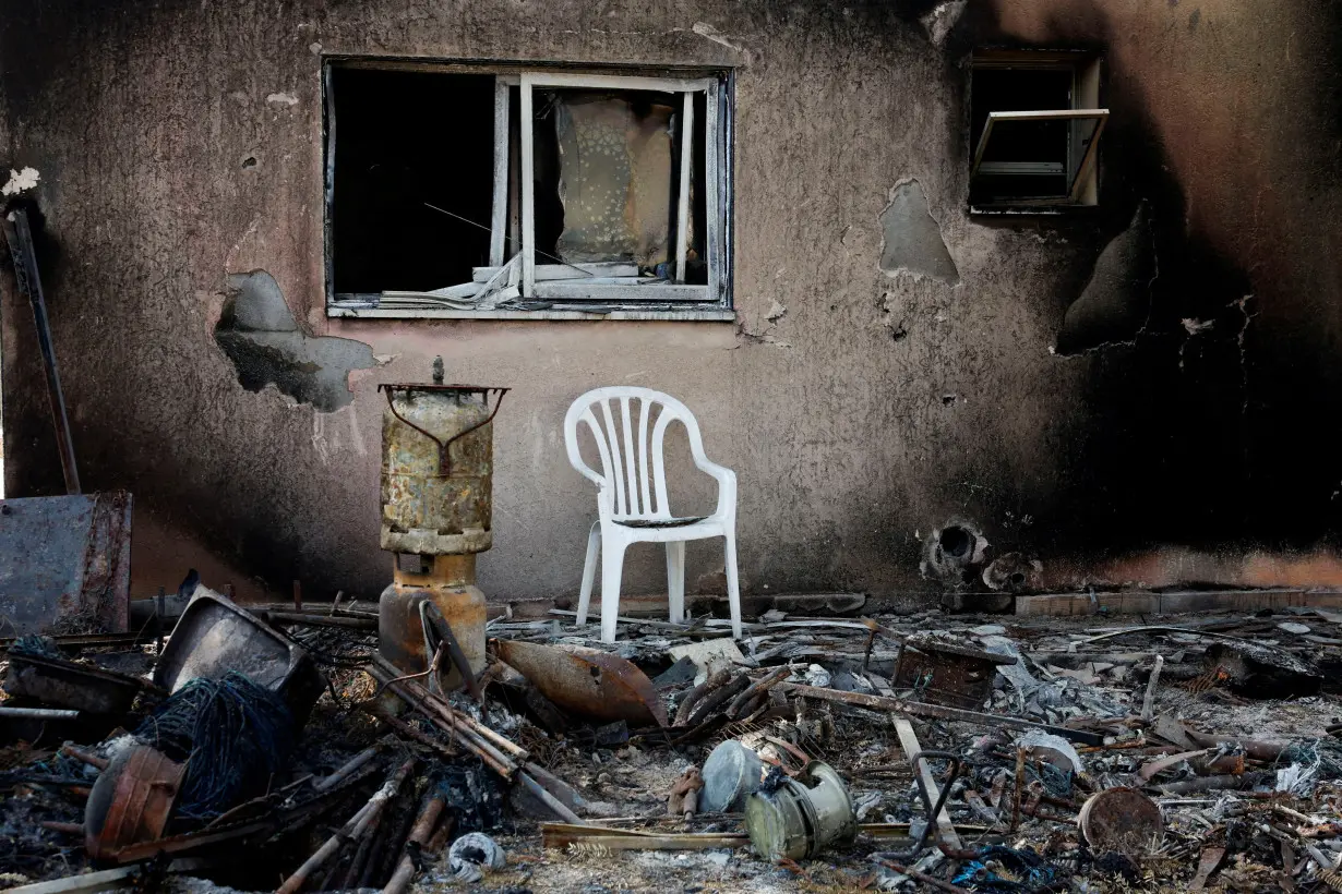 FILE PHOTO: Aftermath of the deadly October 7 attack by Hamas gunmen from the Gaza Strip, in Kibbutz Kfar Aza