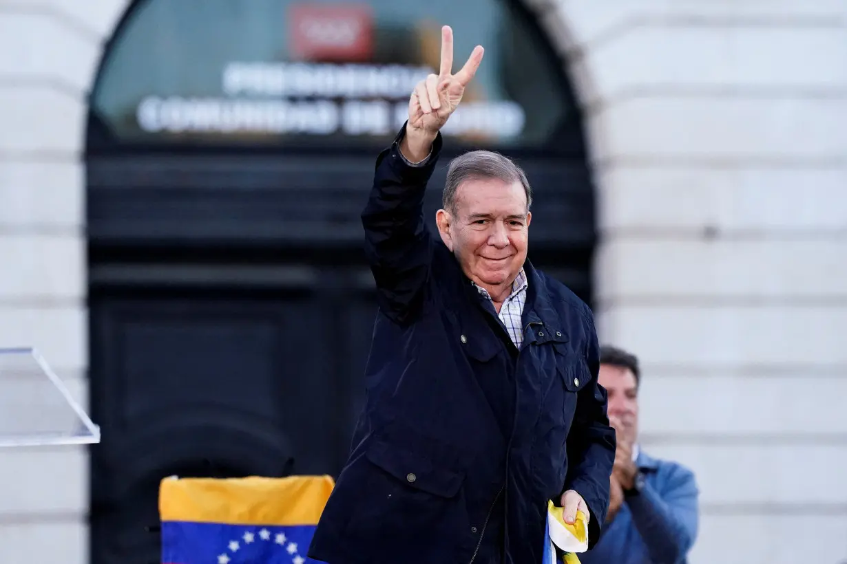 People gather in Madrid in support of Venezuelan opposition