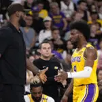 Bronny James begin his Lakers career with a preseason debut. LeBron won't join until the next game