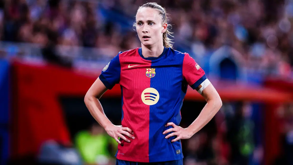 Ballon d'Or contender Caroline Graham Hansen during a game against Real Sociedad at Johan Cruyff Stadium.