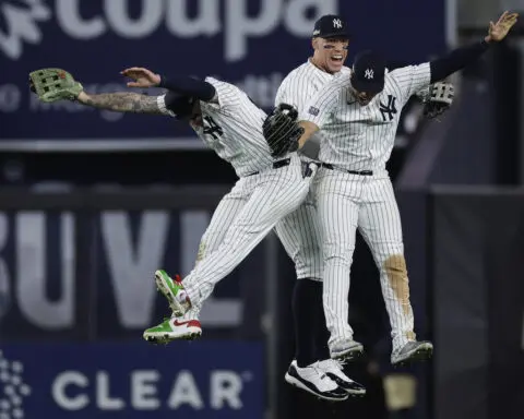 Verdugo's go-ahead single and acrobatic catch lift Yankees over Royals 6-5 in ALDS opener