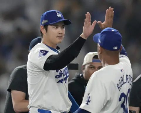 Ohtani homers in playoff debut and the Dodgers rally to beat the Padres 7-5 in NLDS opener