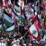 Pro-Palestinian and pro-Israeli crowds rally across the world on the eve of Oct. 7 anniversary