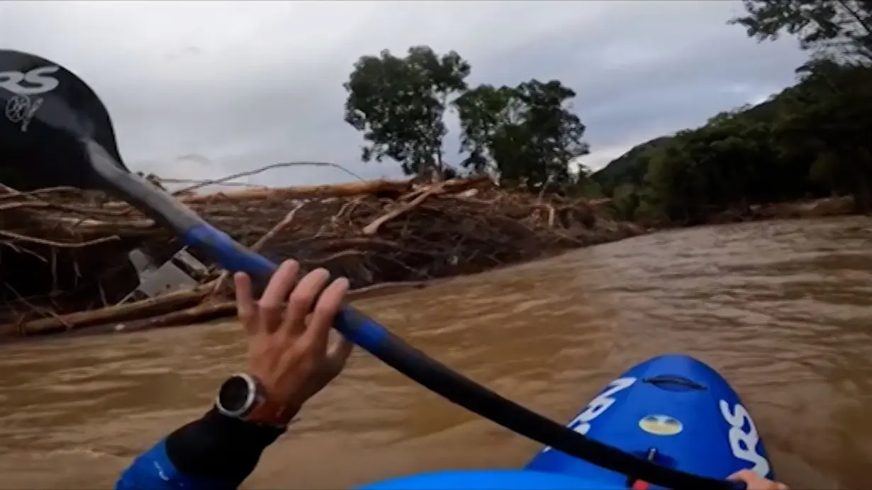 Mason Hargrove used his kayak to deliver supplies to people impacted by Hurricane Helene.