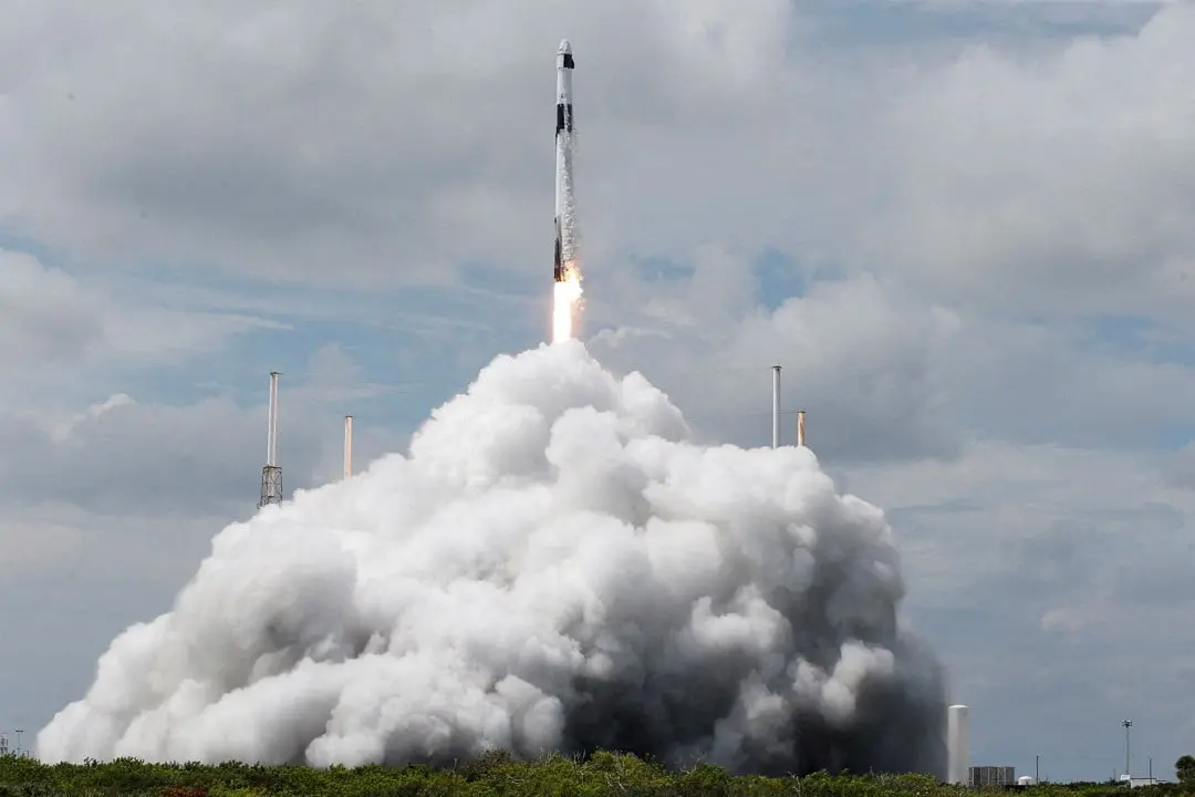 FILE PHOTO: A SpaceX Falcon 9 rocket lifts off carrying NASA's SpaceX Crew-9, Nick Hague and Roscosmos cosmonaut Alexander Gorbunov, to the International Space Station