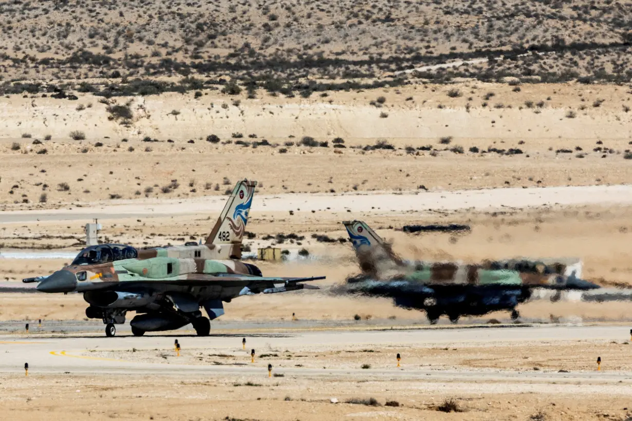 FILE PHOTO: Israeli F-16 fighter jets on a runway in an airbase in southern Israel