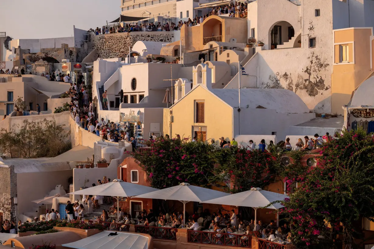 FILE PHOTO: Greece's Santorini struggles under pressure of mass tourism