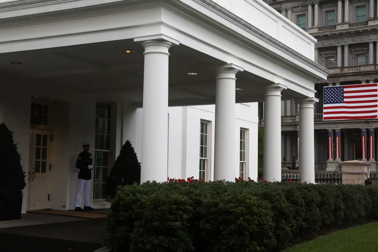 A general view of the West Wing of the White House