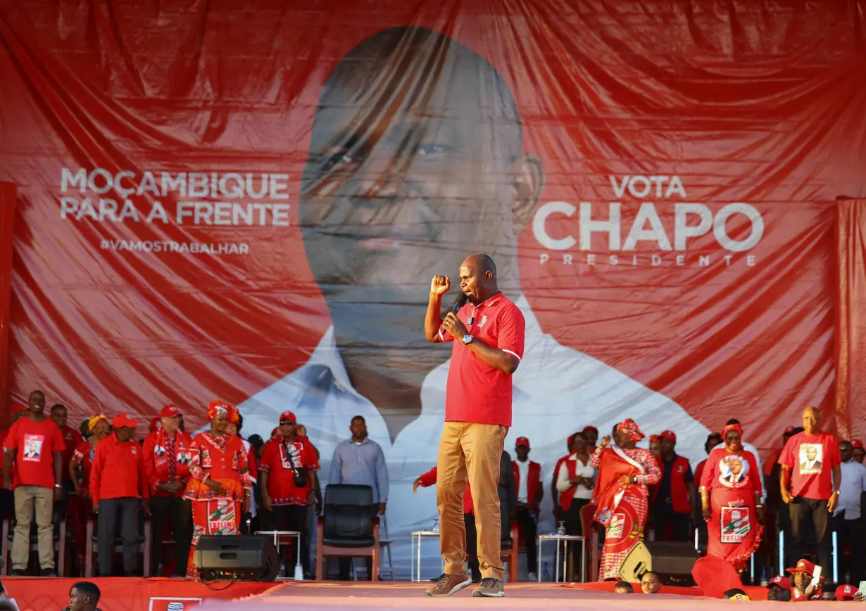 Mozambique opposition party Frelimo holds final rally ahead of election