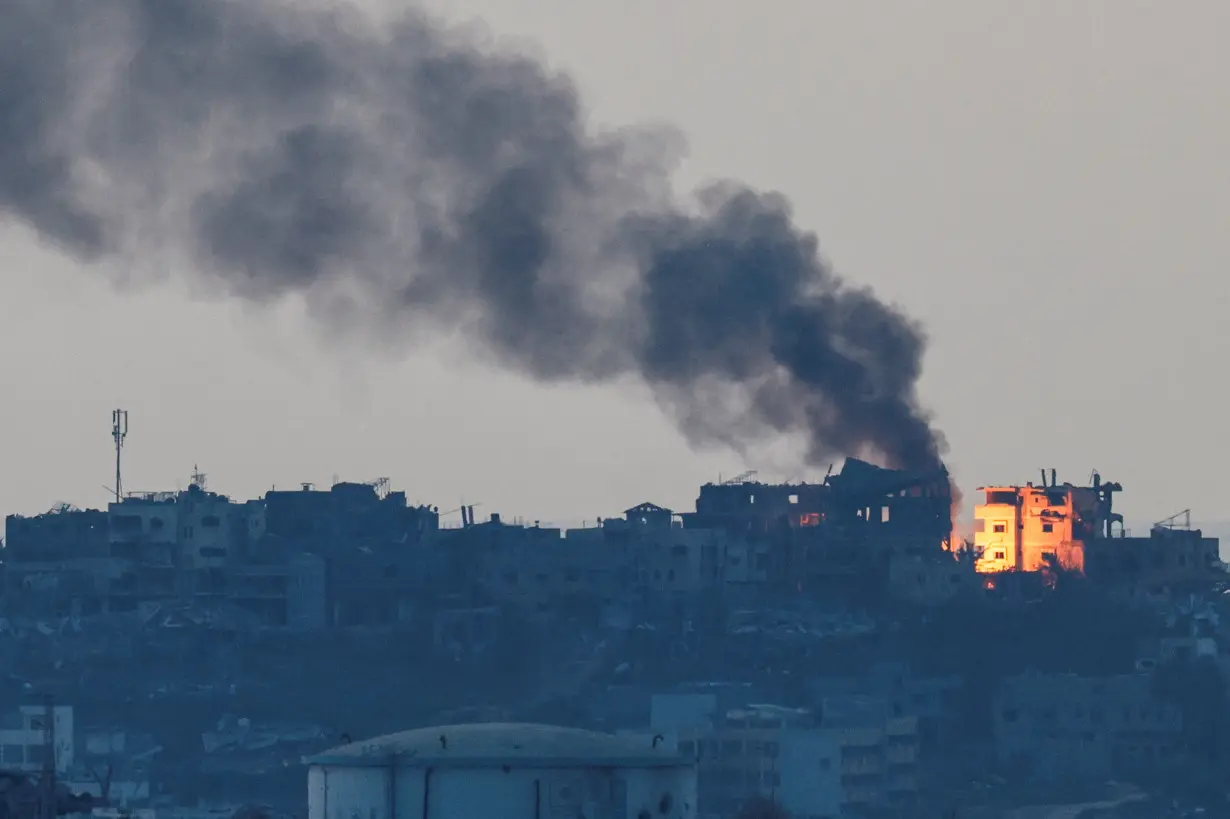 Smoke rises in northern Gaza