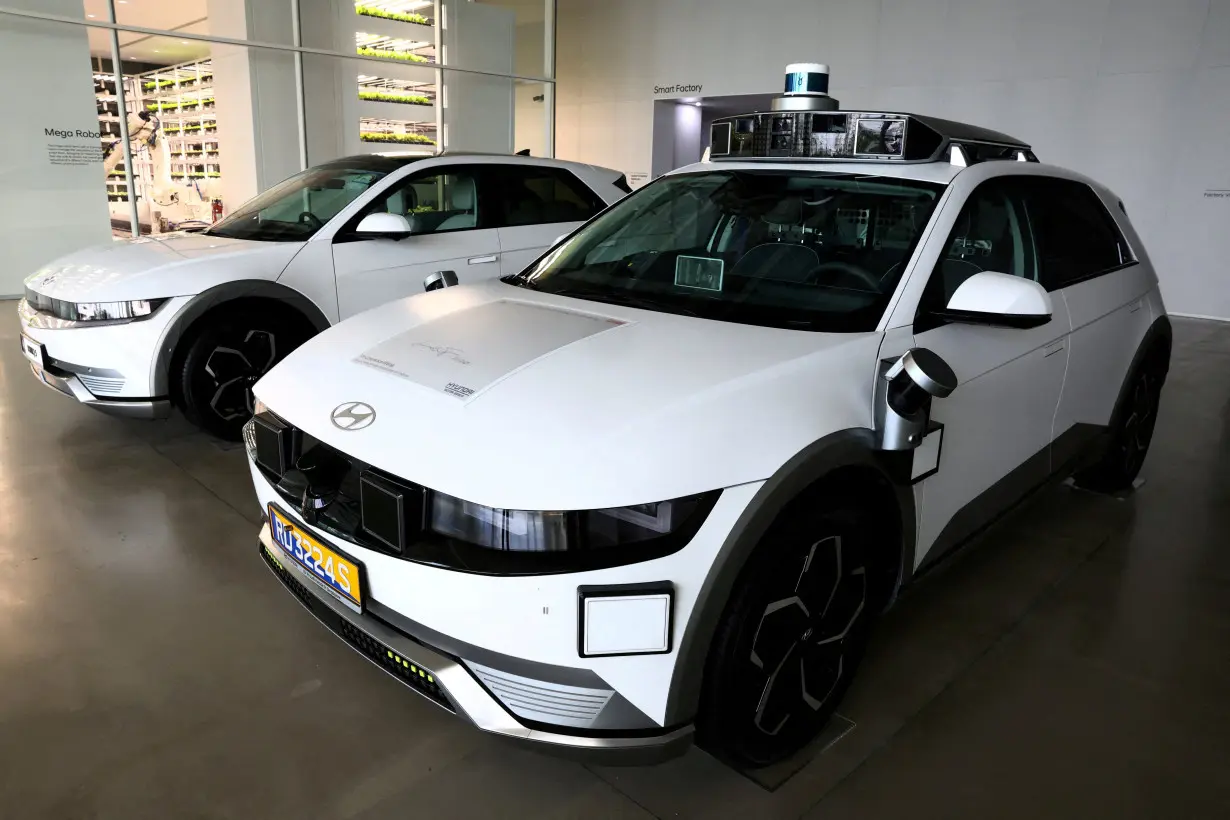 FILE PHOTO: An Ioniq 5 robotaxi is displayed at the Hyundai Motor Group Innovation Center Singapore (HMGICS) in Singapore