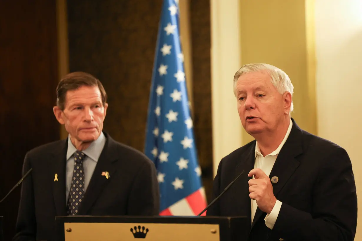 U.S. Senators Richard Blumenthal and Lindsey Graham hold a press conference in Jerusalem