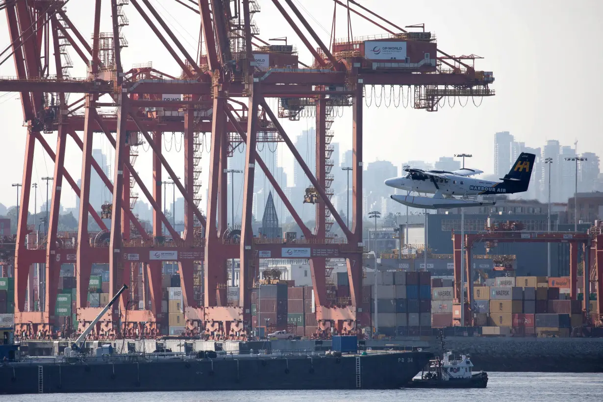 Containers and cranes at the Port of Vancouver