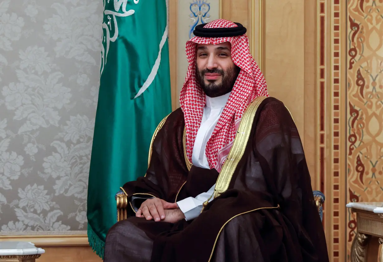 FILE PHOTO: U.S. Secretary of State Blinken meets with Saudi Crown Prince and Prime Minister Mohammed bin Salman in Riyadh