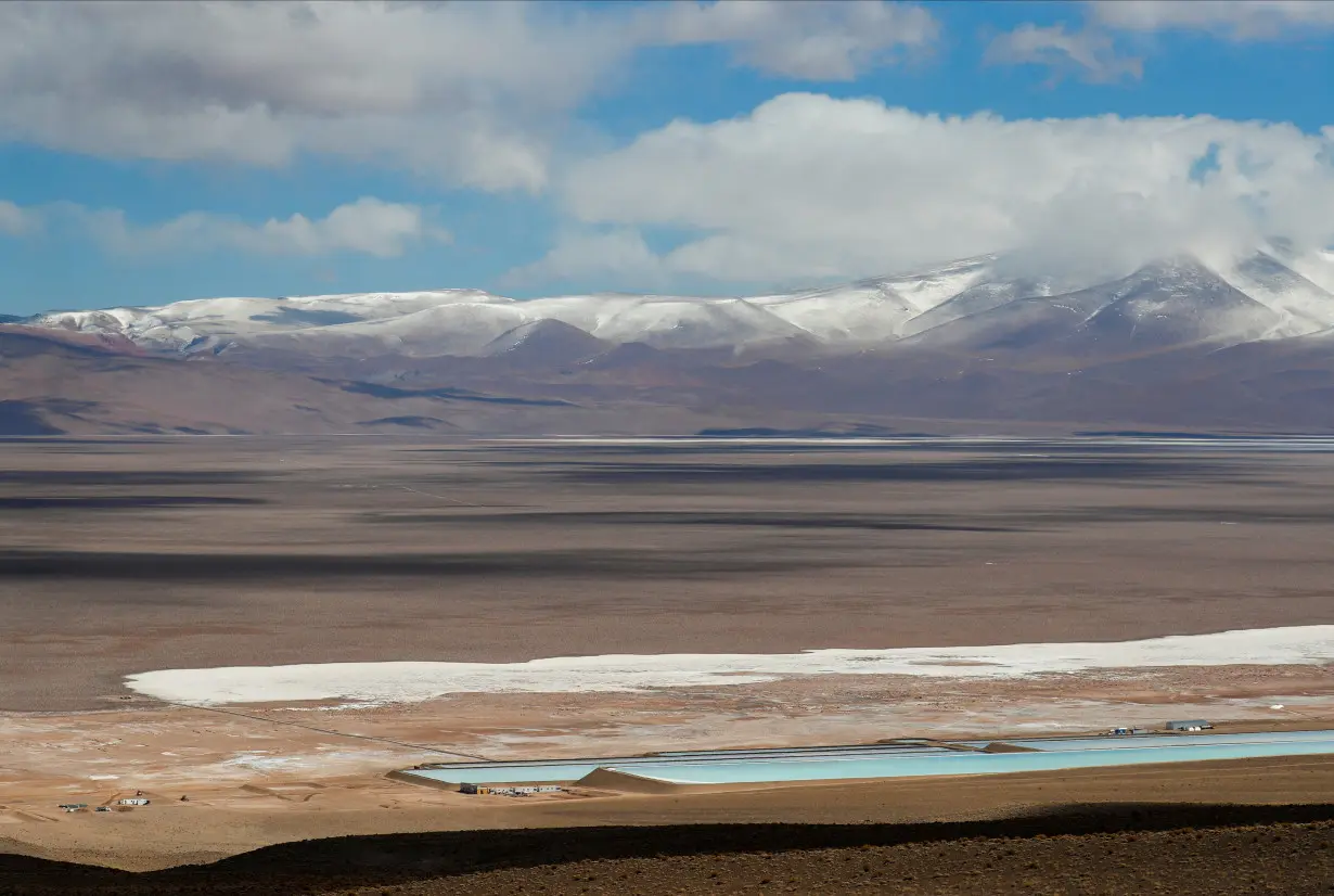 FILE PHOTO: Brine pools used to extract lithium are shown in Argentina