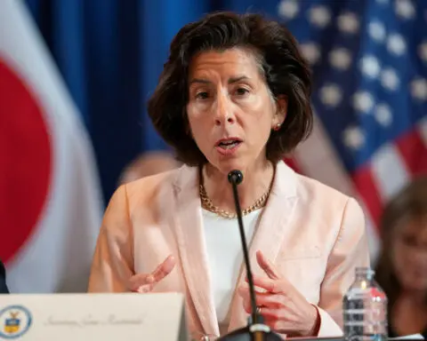 Raimondo speaks with China's commerce minister, US Commerce Dept says