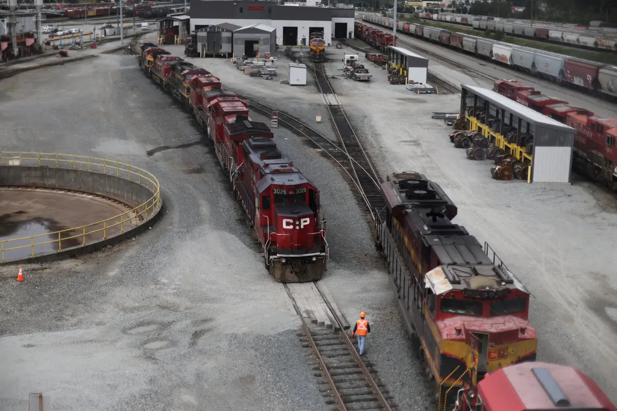 FILE PHOTO: A Canadian Pacific Kansas City rail yard in Port Coquitlam