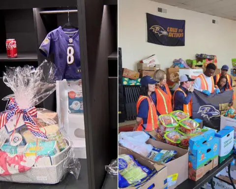 Ravens volunteer to help military families, service organizations across Baltimore