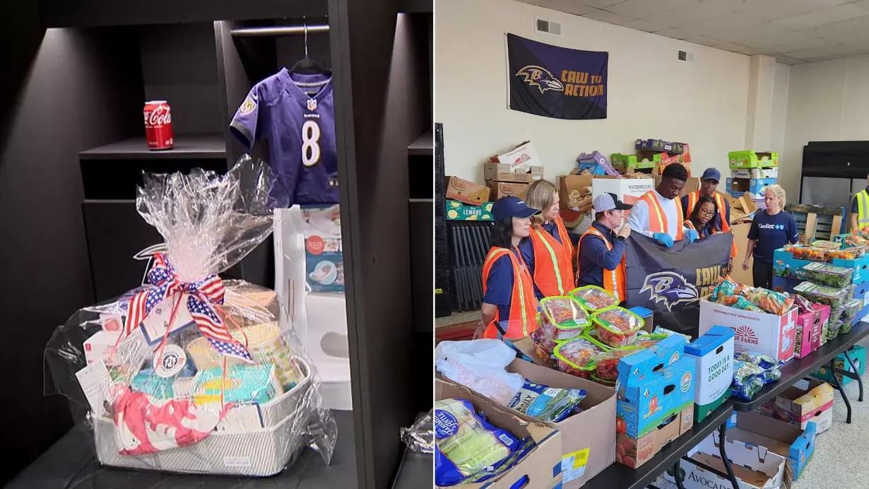 Ravens volunteer to help military families, service organizations across Baltimore