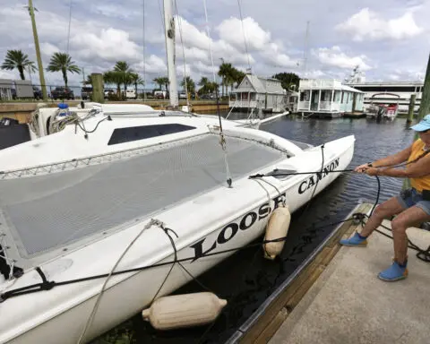 The Latest: Hurricane Milton takes aim near Tampa Bay, Florida, once again a Category 5 storm