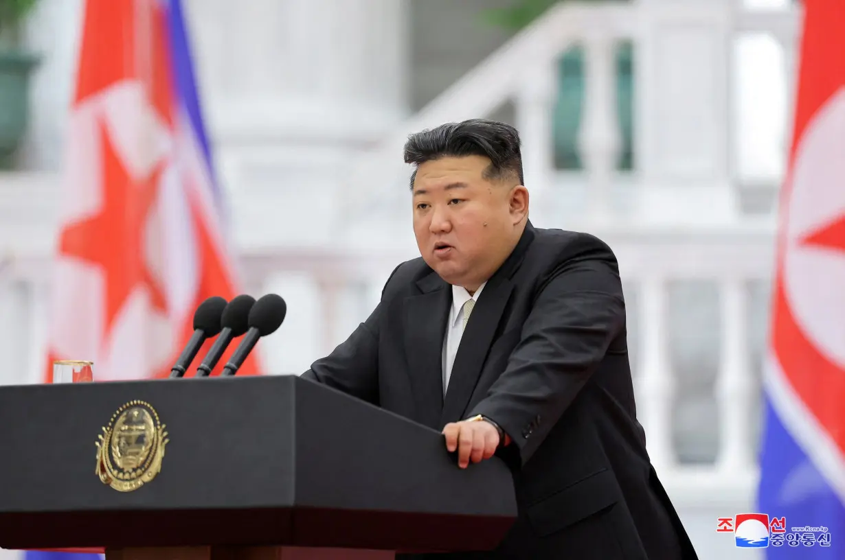 North Korean leader Kim Jong Un meets with leading officials of the Workers' Party of Korea in Pyongyang