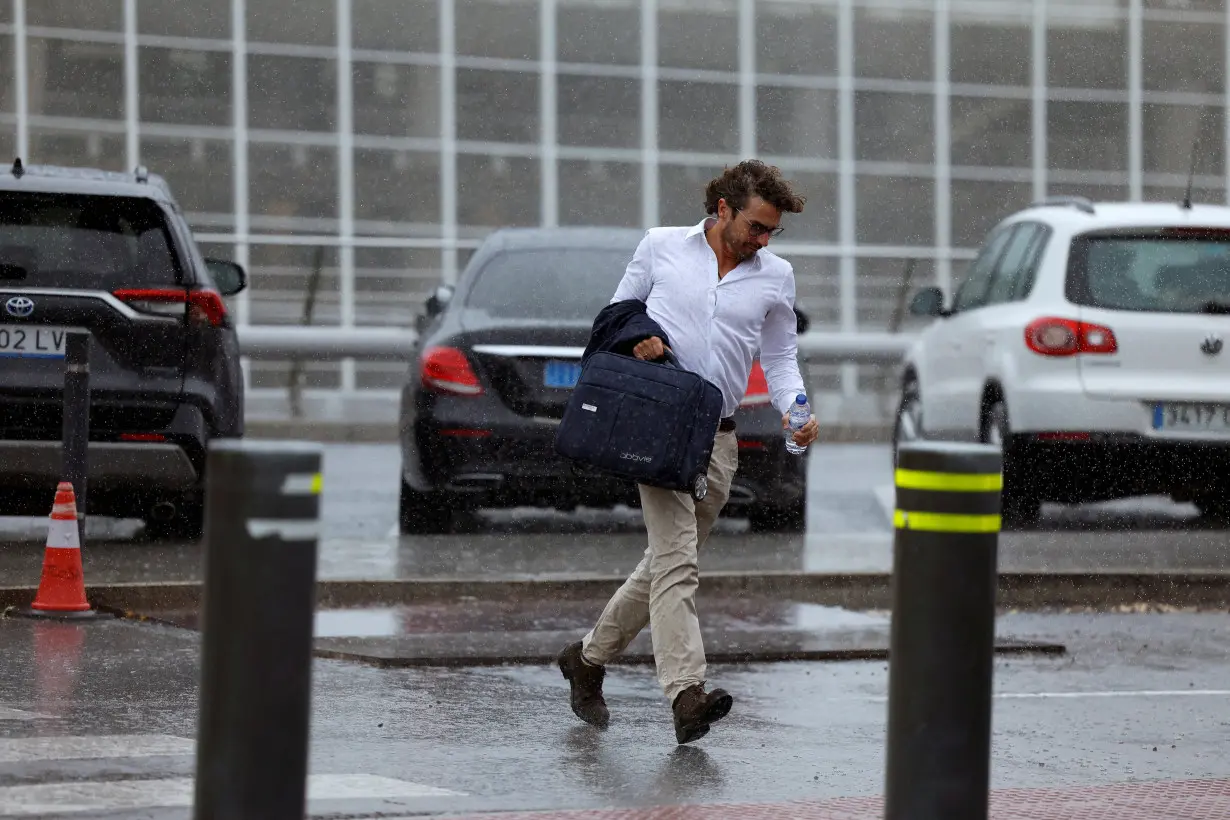 FILE PHOTO: Flights affected by Storm Kirk at Bilbao Airport in Loiu