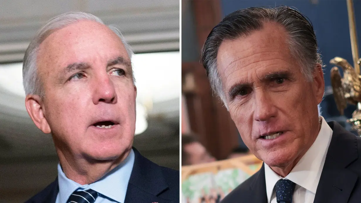 Rep. Carlos Gimenez and Sen. Mitt Romney.