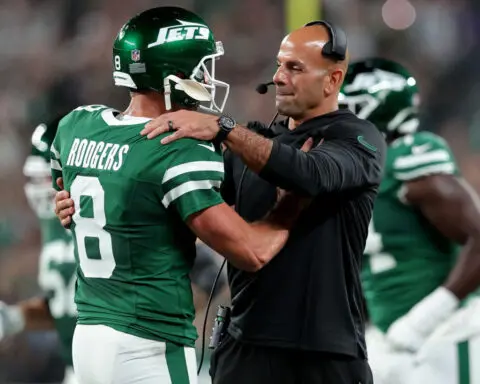 Jets’ Aaron Rodgers denies rumors he played role in Robert Saleh’s firing