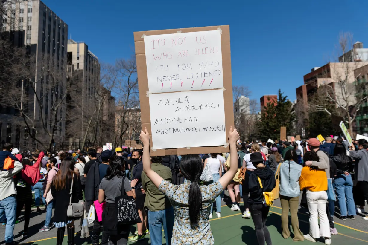 Rally Against Hate to end discrimination against Asian Americans and Pacific Islanders, in New York City