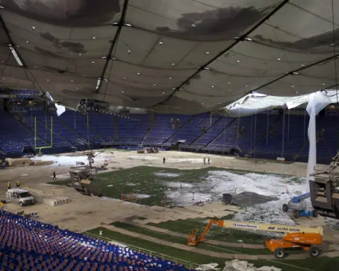 Tropicana Field shredded by Hurricane Milton is the latest sports venue damaged by weather