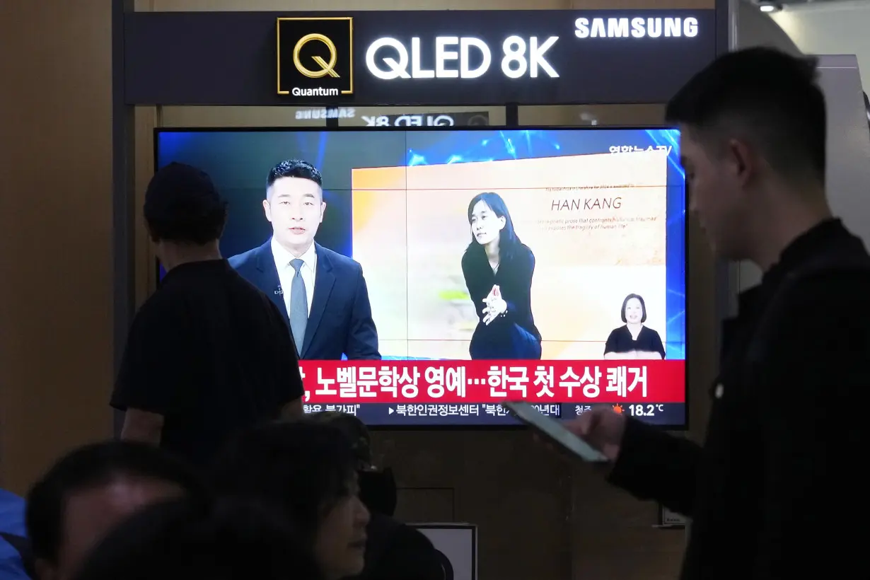 Han Kang wins the Nobel Prize for literature. She's the first South Korean to do so