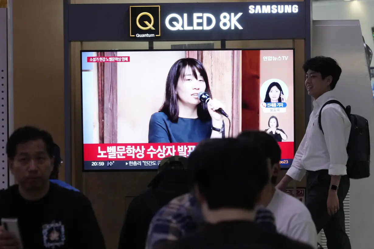 Han Kang wins the Nobel Prize for literature. She's the first South Korean to do so